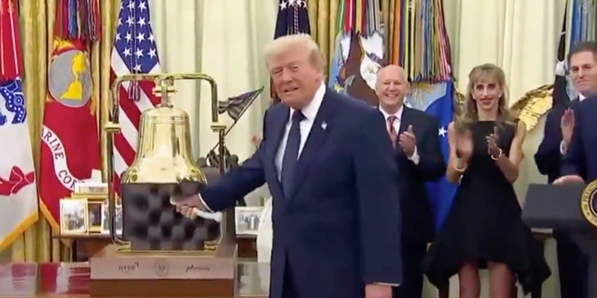 Trump rings Wall Street opening bell from Oval Office as $1,000 Trump Accounts officially launch