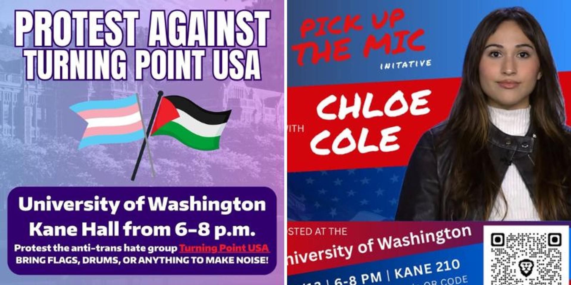 Antifa militants plot to disrupt TPUSA speaking event with Chloe Cole at University of Washington