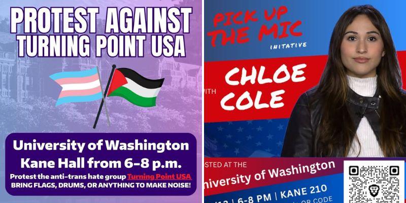 Antifa militants plot to disrupt TPUSA speaking event with Chloe Cole at University of Washington