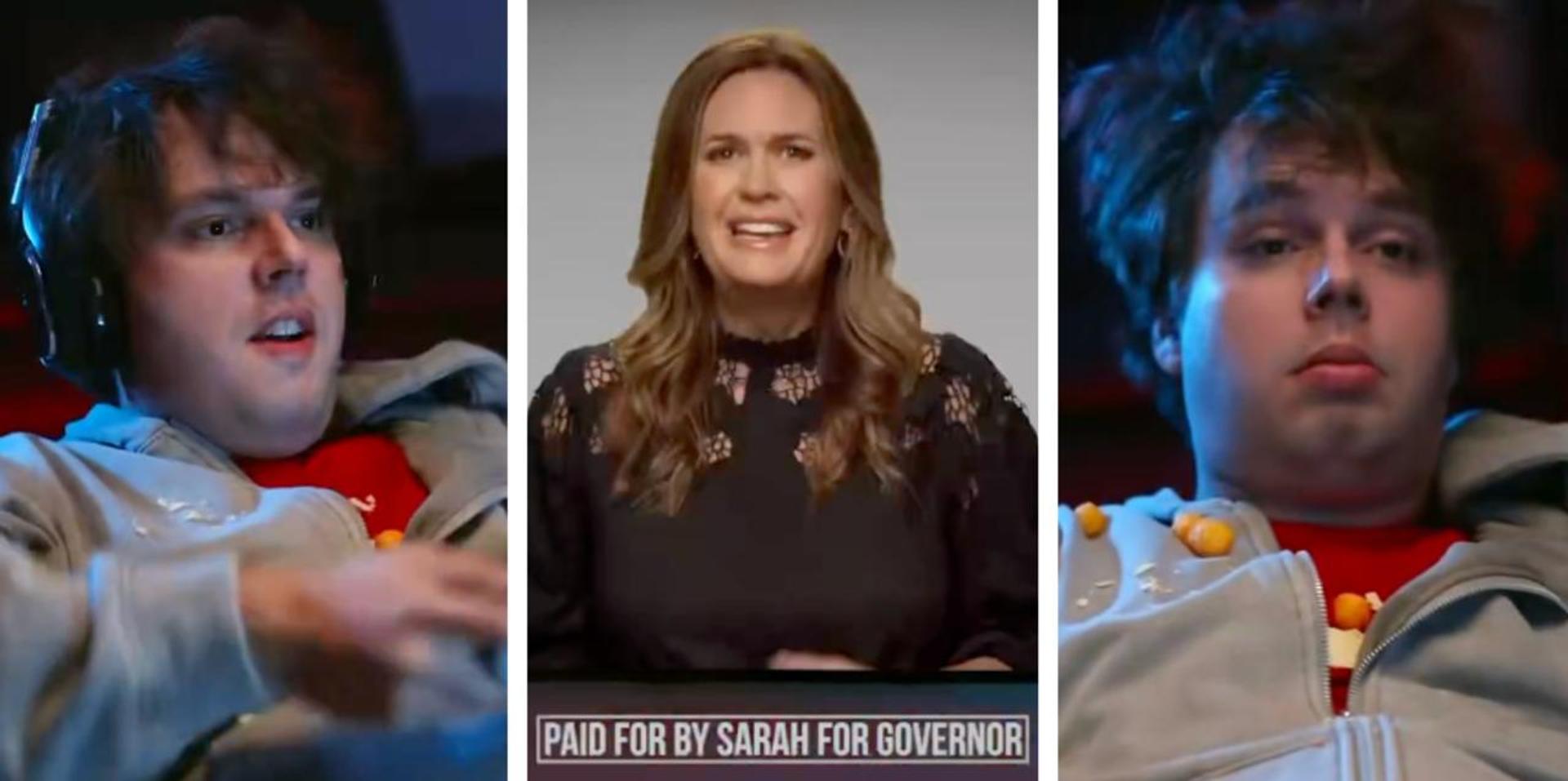 Sarah Huckabee Sanders skewered for ad making white man the face of welfare fraud in Arkansas