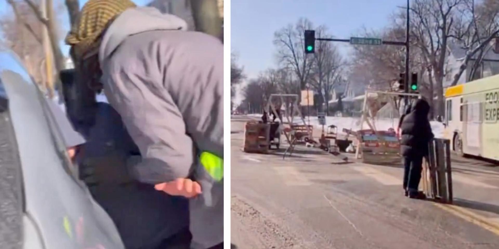 Journalist attacked while filming anti-ICE road block 'check point' in Minneapolis