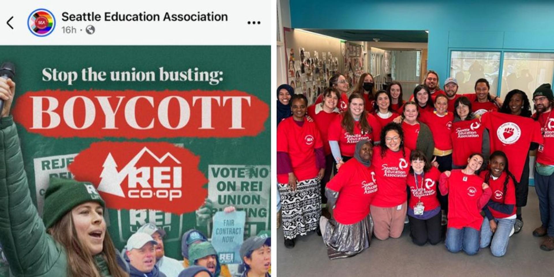 Seattle teachers union calls to boycott outdoor retailer REI