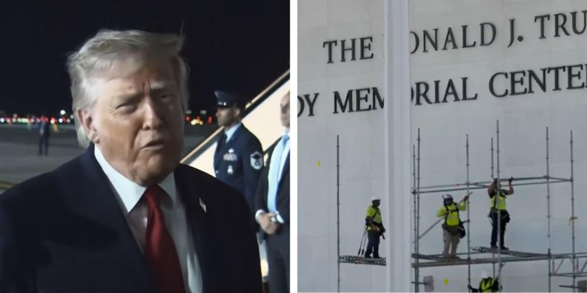 Trump's name removed from Kennedy Center after court denies stay pending appeal