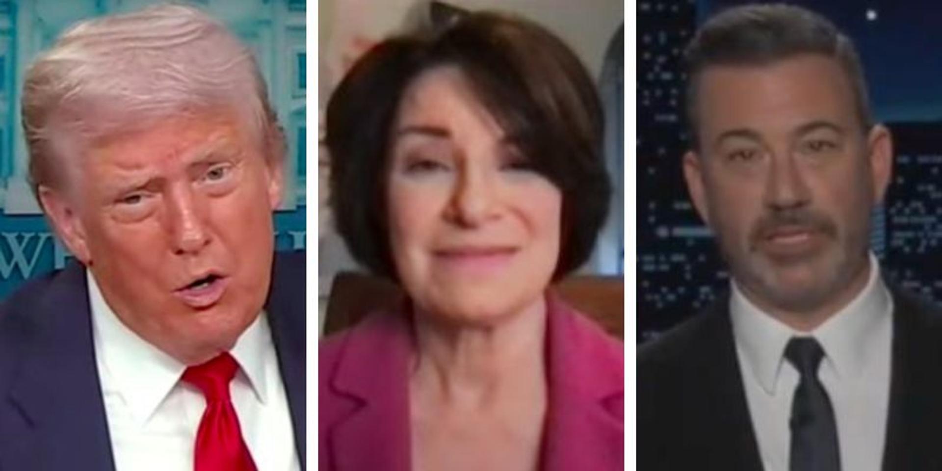 Amy Klobuchar celebrated Trump social media ban—now complains about Jimmy Kimmel