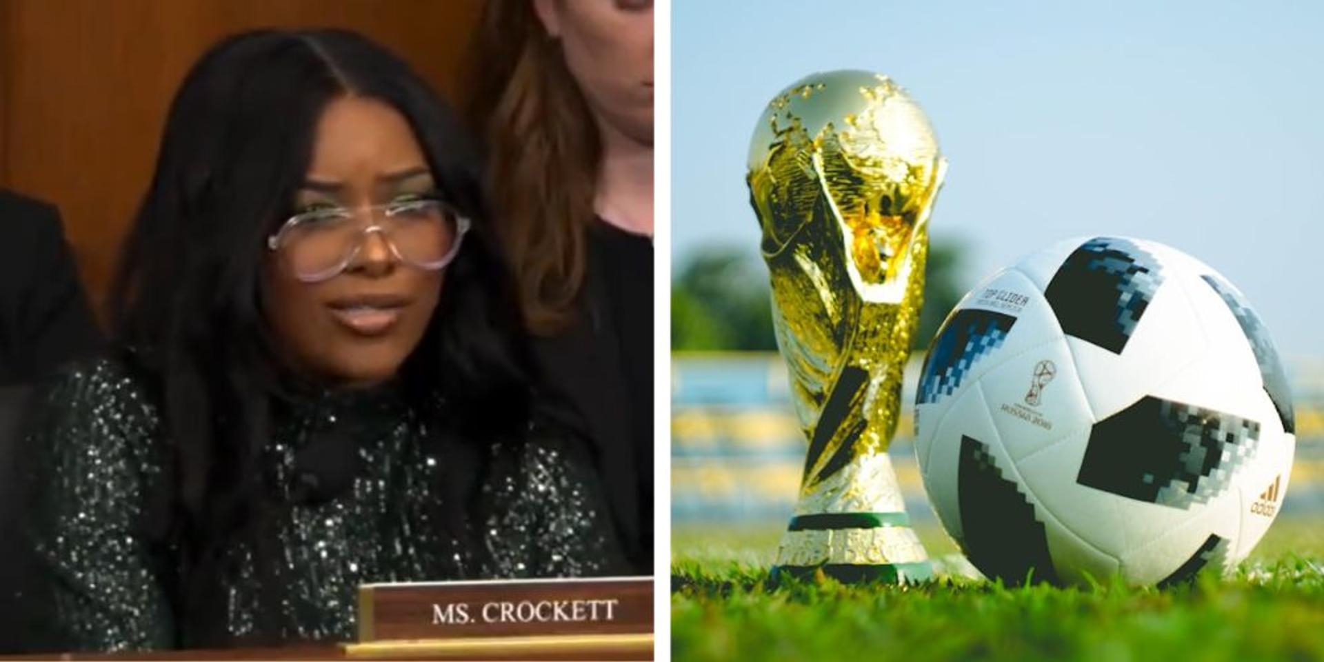 Jasmine Crockett claims racism in World Cup final after fans root against Argentina
