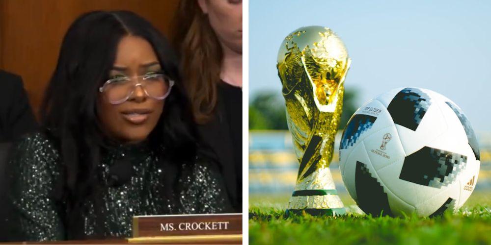 Jasmine Crockett claims racism in World Cup final after fans root against Argentina