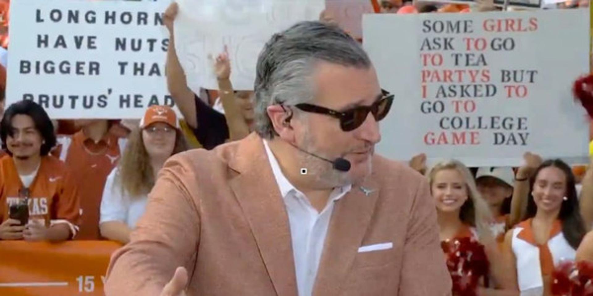 Ted Cruz booed by UT Austin crowd during ESPN College GameDay appearance