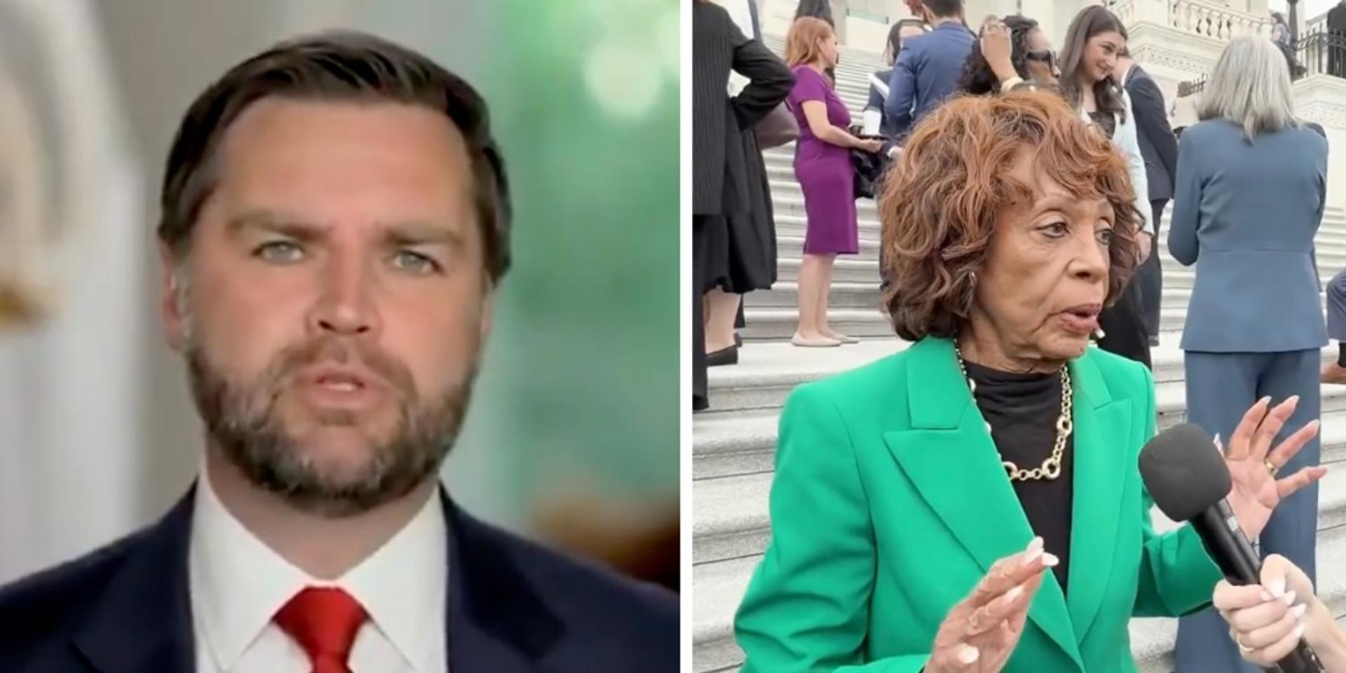 JD Vance slams Dems for shutting down government to get benefits for illegal immigrants —Maxine Waters says she wants 'healthcare for everybody'