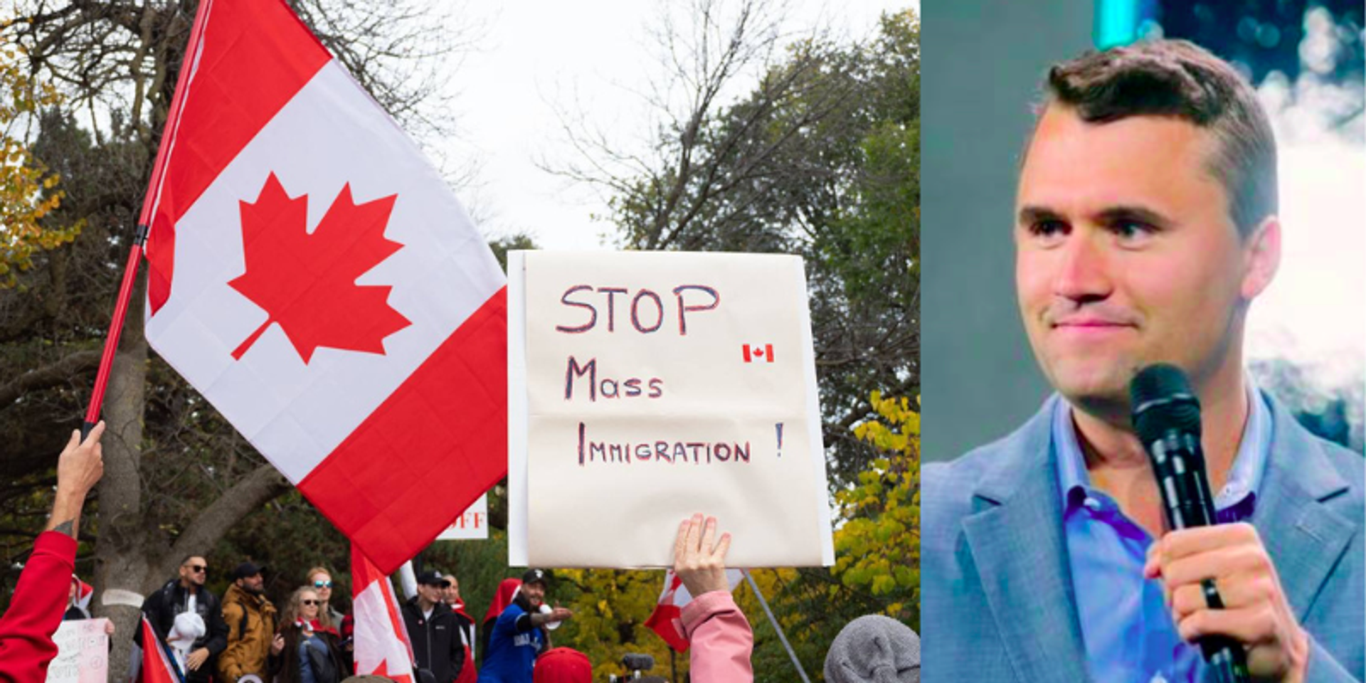 Canada First protesters march in Toronto, sing Amazing Grace for Charlie Kirk