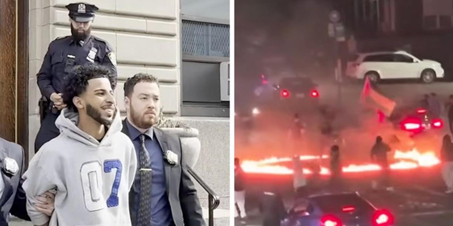 Judge forced by bail reform laws to release Queens teen charged in fiery 'donuts' street takeover incident