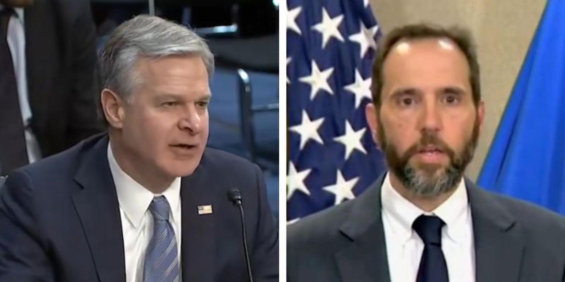 REVEALED: Jack Smith met with then-FBI Director Wray in 2023 over J6 probe, recorded as 'significant case notification'