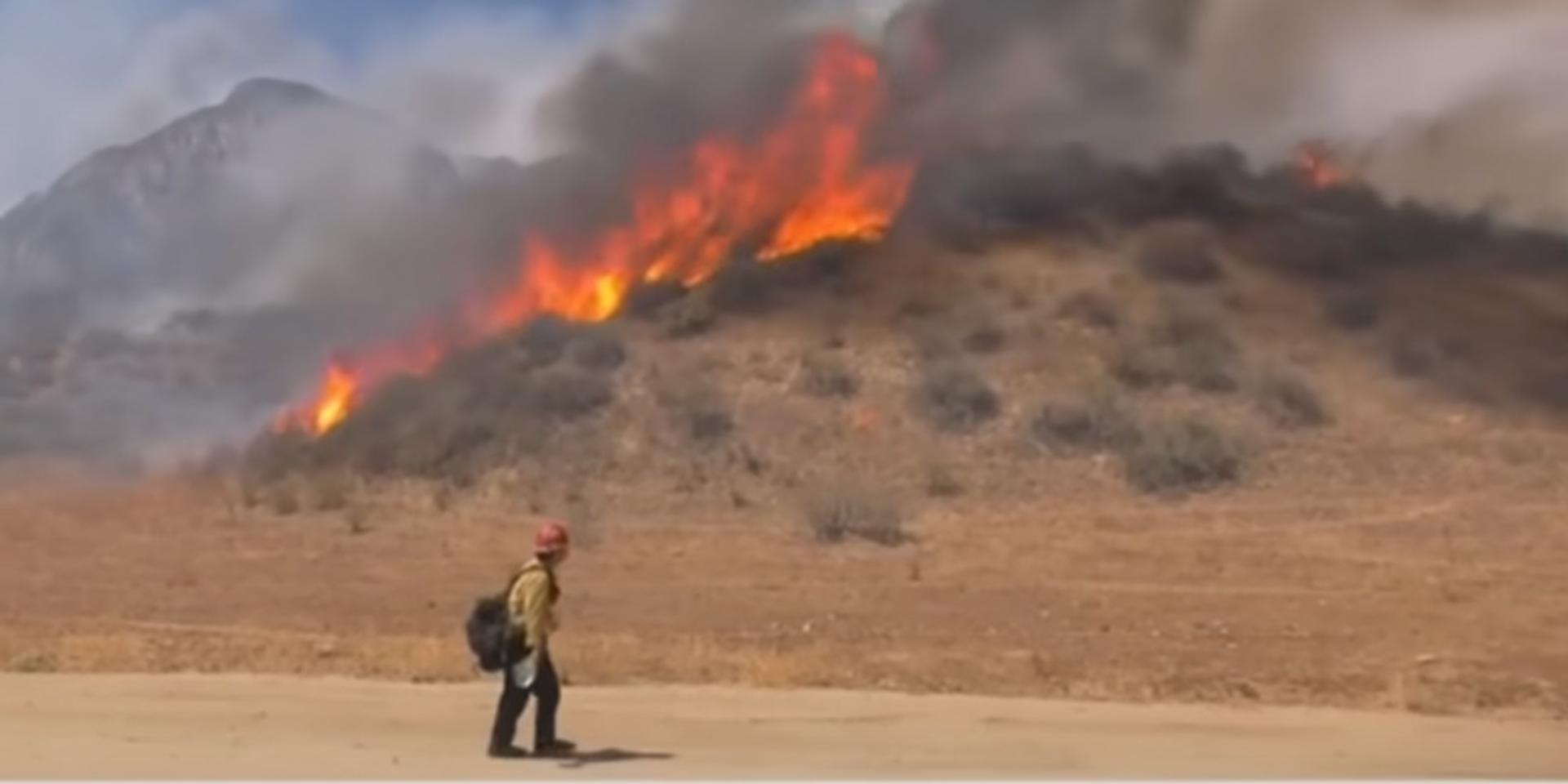 Wildfire in LA, Ventura counties grows to over 5,000 acres in one day