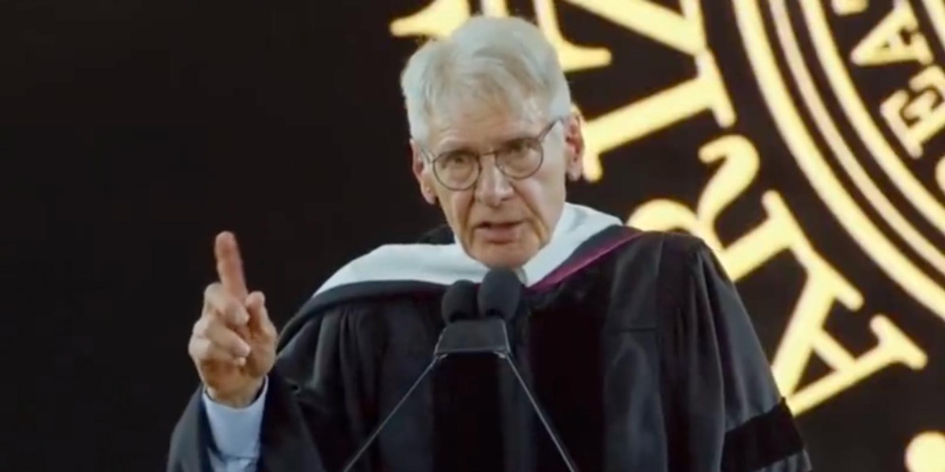 Harrison Ford urges ASU grads to fight for social justice after his generation left world 'a real mess'
