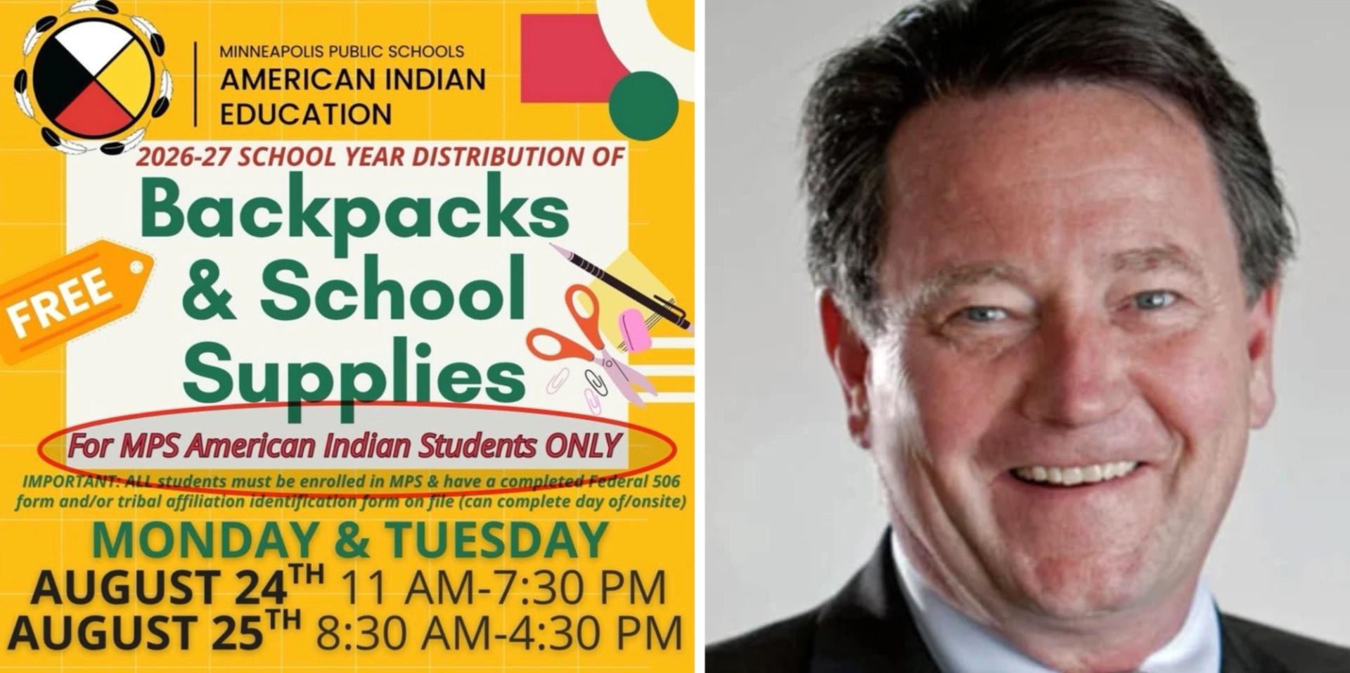 Minneapolis' back-to-school supply giveaway for 'American Indian students ONLY,' professor files civil rights complaint