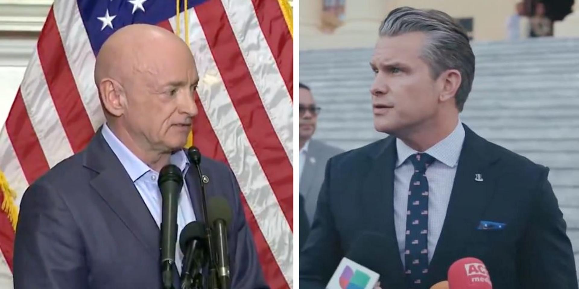 BREAKING: Mark Kelly sues Pete Hegseth over effort to reduce his military pension for 'Seditious Six' video