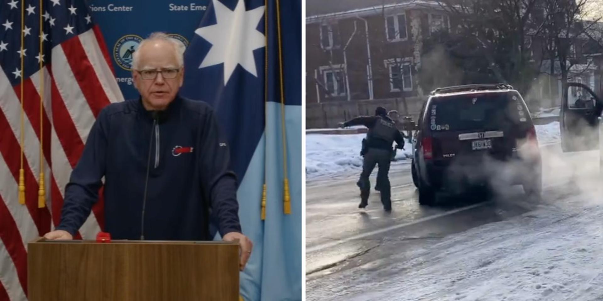 Tim Walz preparing National Guard after woman who attempted to run over ICE agent fatally shot