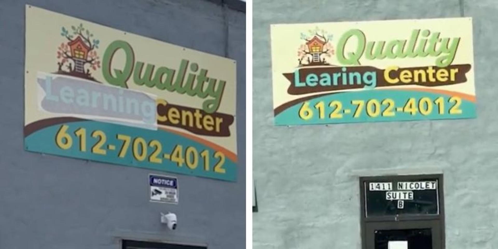 Minnesota Quality 'Learing' Center finally fixes infamous typo