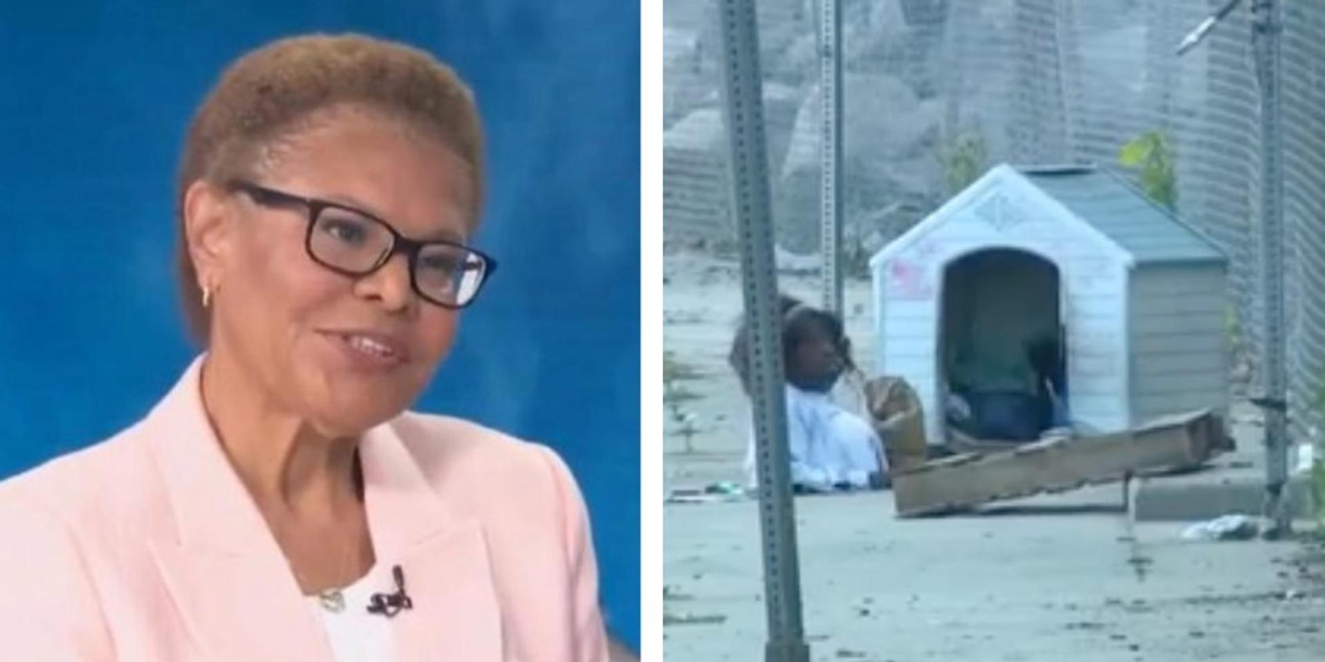 Only 25% of LA voters back Karen Bass for mayor as homeless people squat in sewers, wildfire disaster rebuild drags on