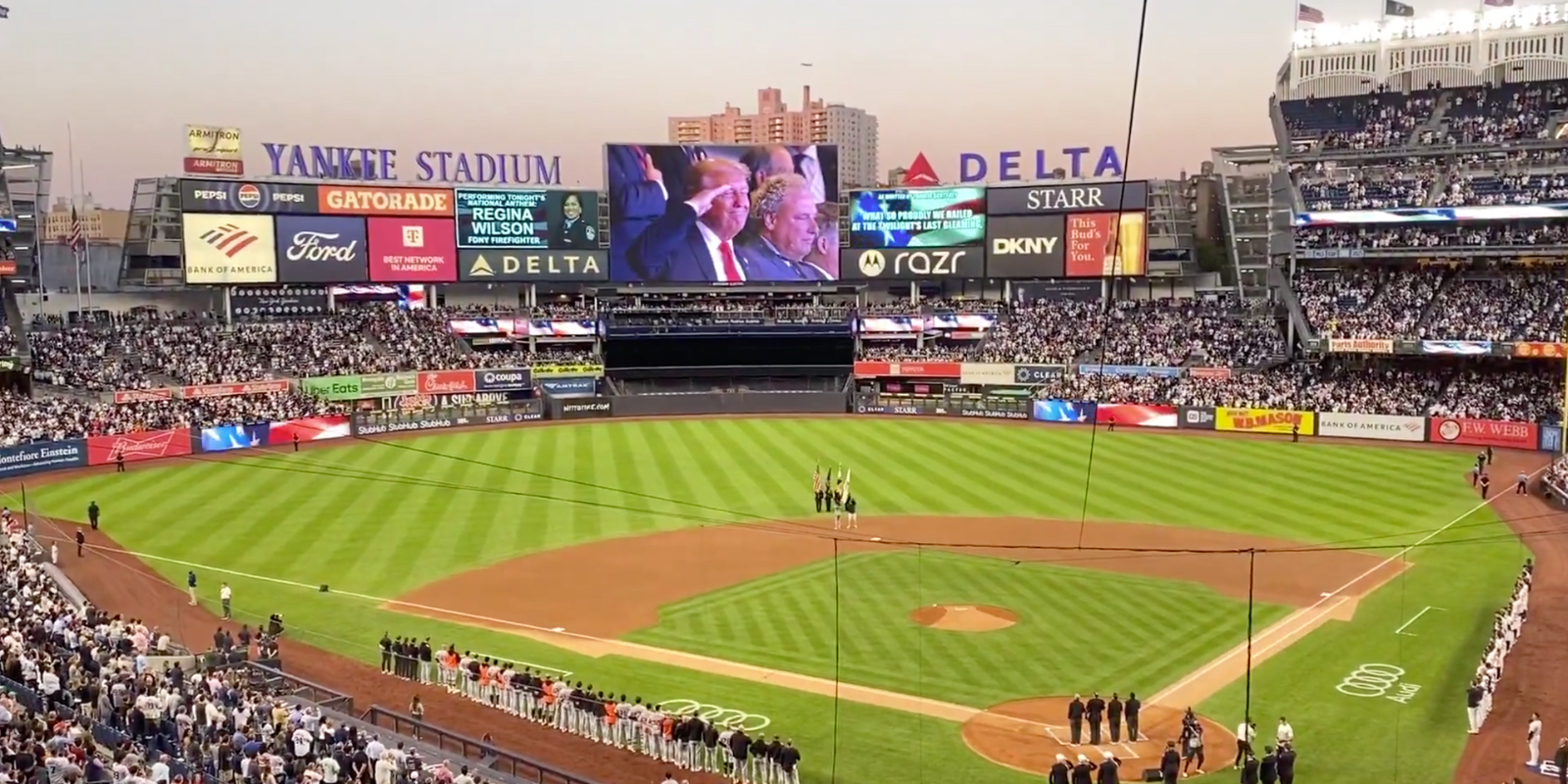 BREAKING: President Trump makes epic appearance at New York Yankees game on 9/11 anniversary, crowd chants 'USA!'