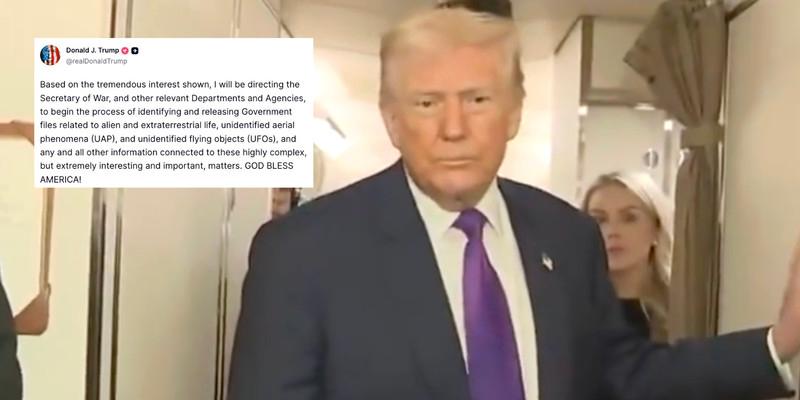 BREAKING: Trump to direct Sec of War and relevant departments to release files related to aliens and UFOs