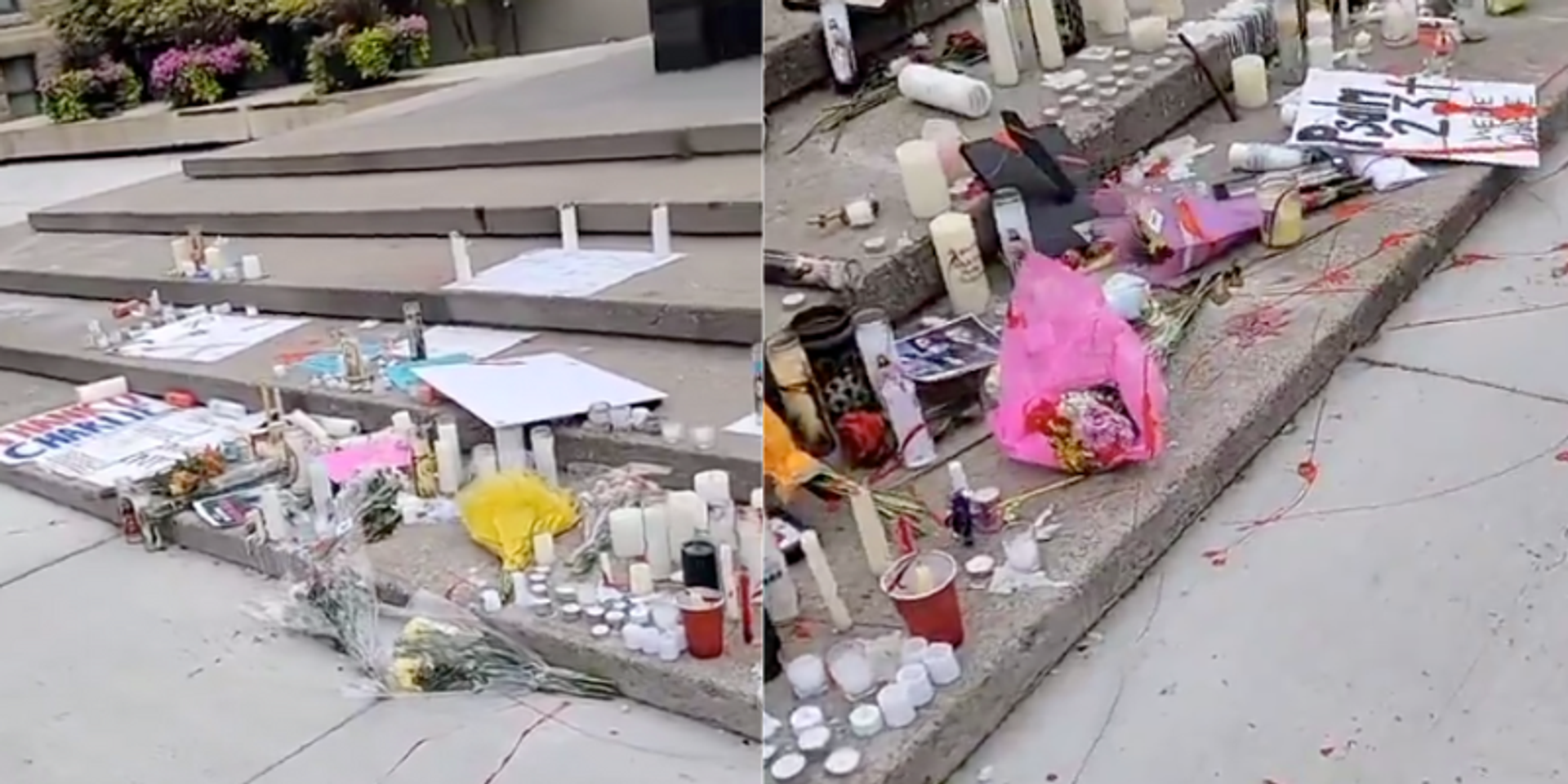 Charlie Kirk memorial DESECRATED in Calgary