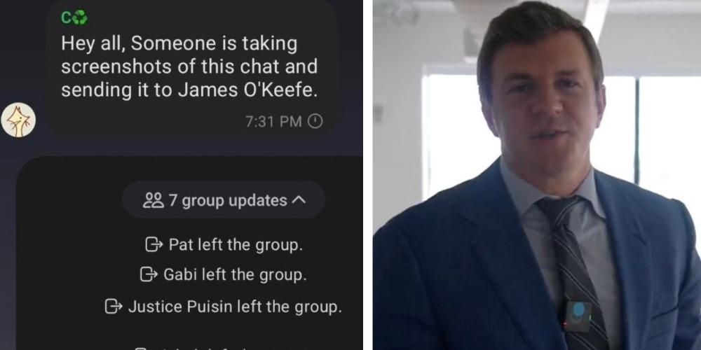 Antifa freaks out over leaked group chat screenshots to James O'Keefe