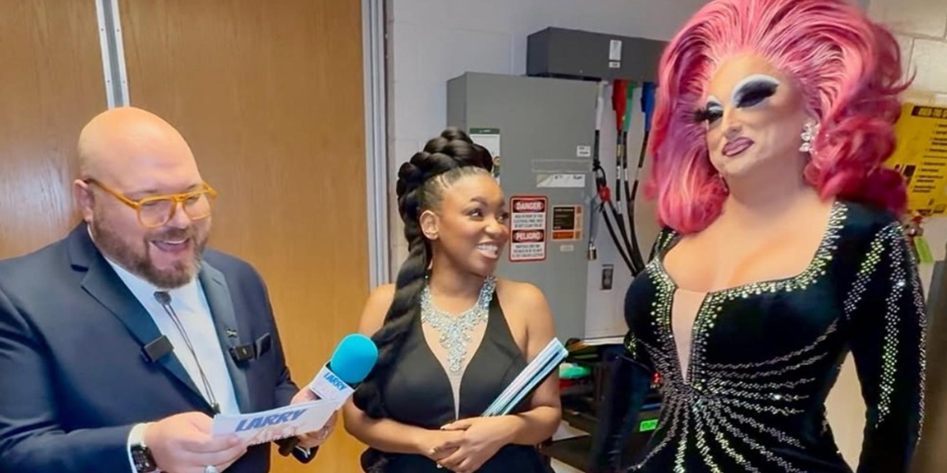Jasmine Crockett jokes with giant drag queen that 'you know a MAGA woman when you see one'
