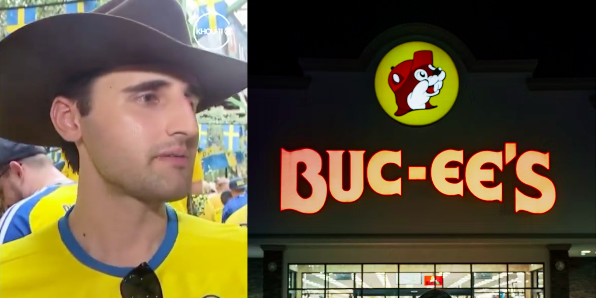 Cowboy-hatted Swedish soccer fan swoons over Buc-ee's: 'I love the beef jerky!'