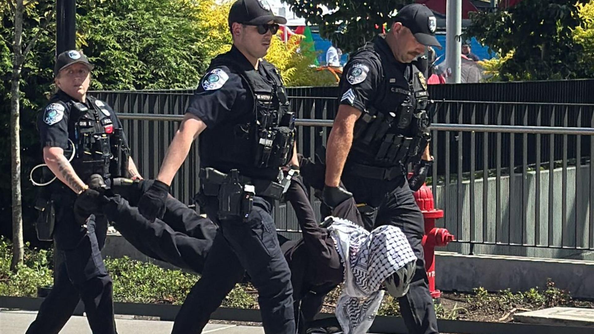 20 arrested during anti-Israel protest at Microsoft’s Redmond WA Campus