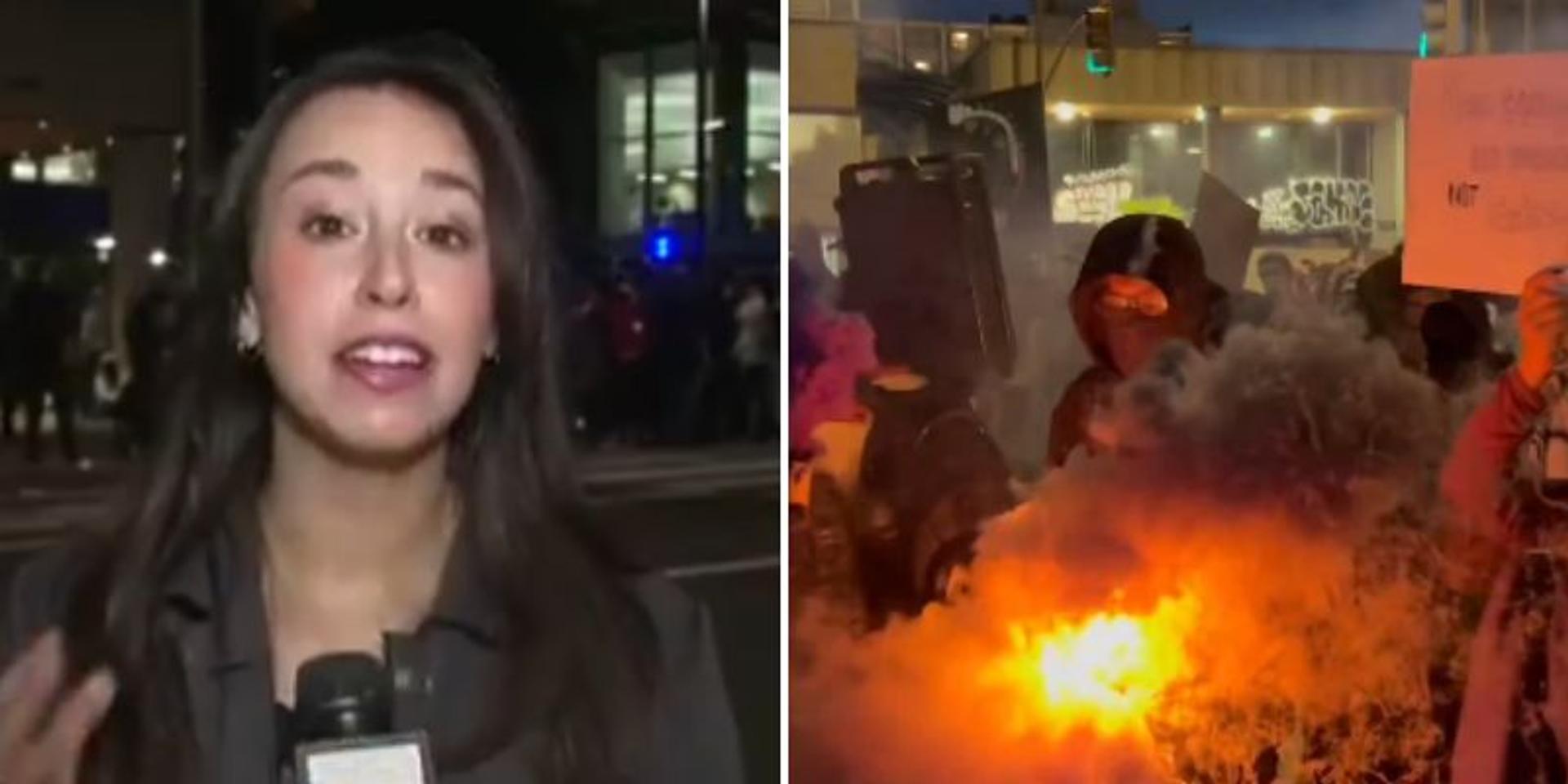 CBS News claims Antifa attack on TPUSA's UC Berkeley event was 'mostly peaceful'—they set off flares, threatened violence