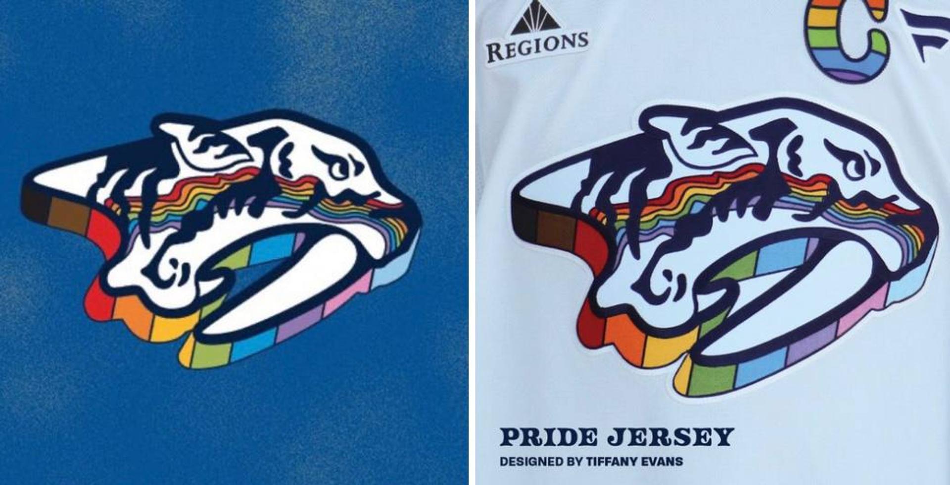 GAY PREDATORS: Nashville NHL team celebrates Pride Night with new logo, jerseys