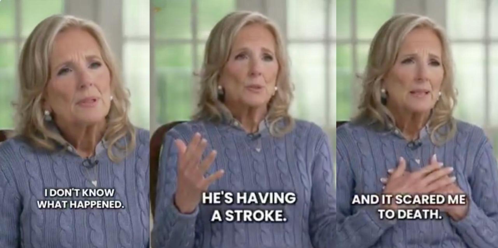 Jill Biden says she was 'frightened' when president husband Joe faltered on debate stage against Trump, feared he was having 'a stroke'