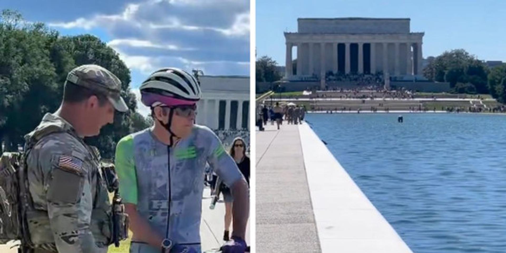Former US Olympian arrested for vandalizing reflecting pool, Trump admin warns defilers 'will be prosecuted to the full extent'