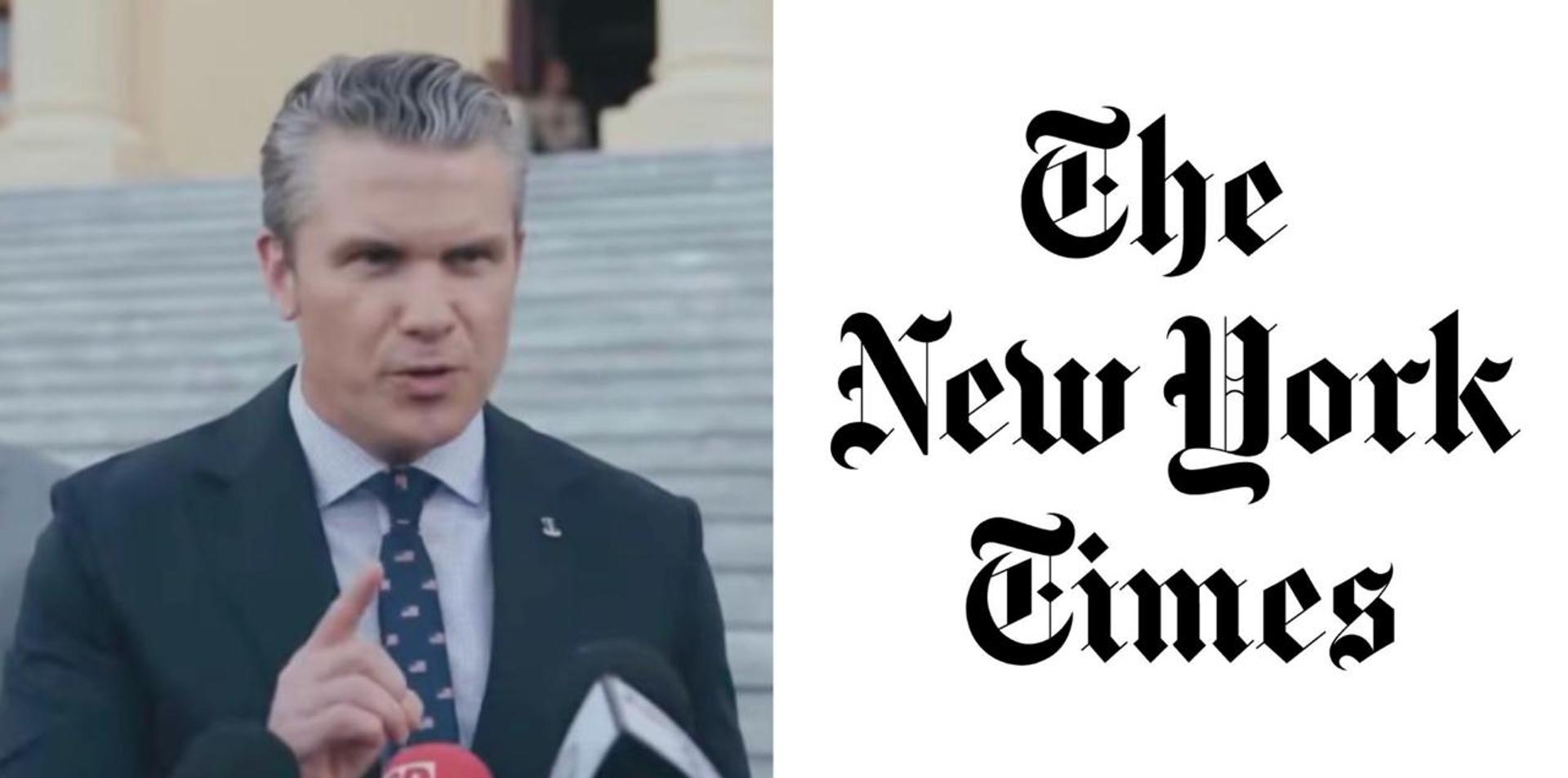 New York Times sues Pentagon over restricted access to War Dept, names The Post Millennial in suit