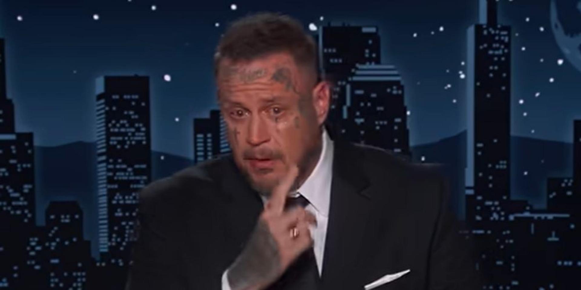 Jelly Roll CRIES on air after MAGA pushback for targeting Trump all week as guest host on Jimmy Kimmel