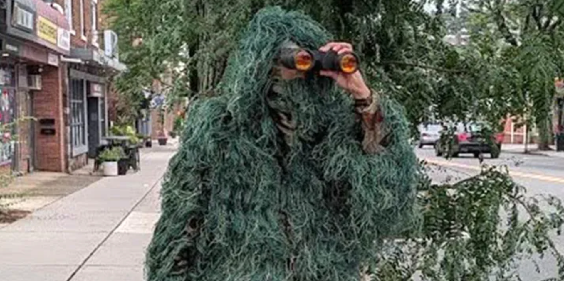 New Jersey officer dresses as a 'shrub' to bust distracted drivers using cell phones
