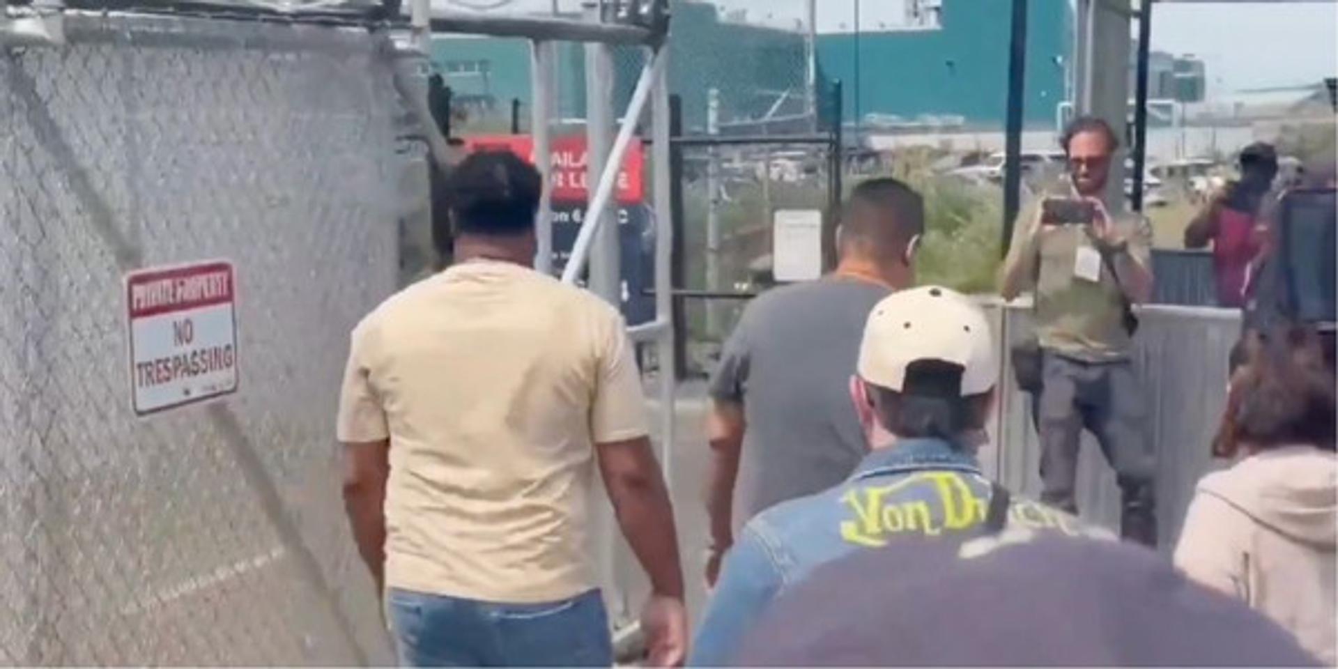 Racist anti-ICE agitators cheer Hispanic DHS employees leaving NJ Delaney Hall because they thought they were detainees