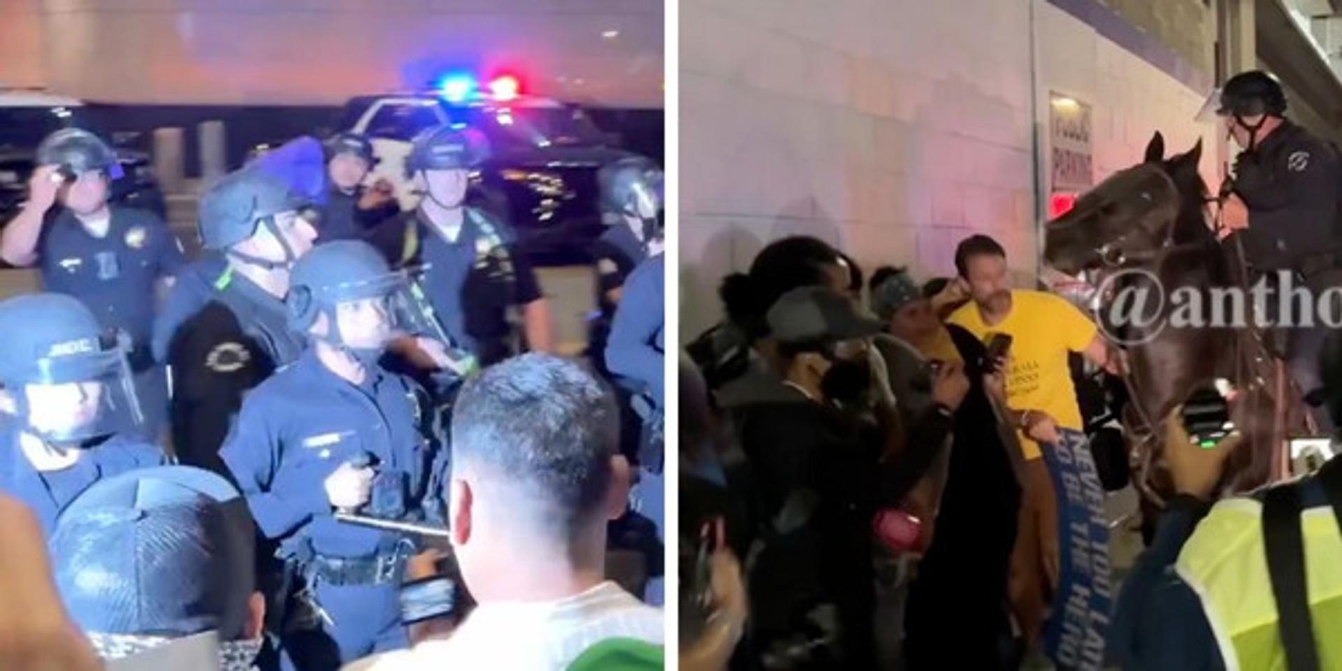 LA ‘No Kings’ protest turns into riot, at least one arrested as violent crowd refuses to disperse