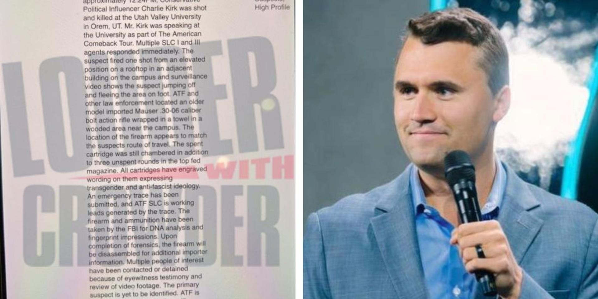 BREAKING: Weapon found near scene of Charlie Kirk assassination with Trantifa ideology inscribed on ammo: report