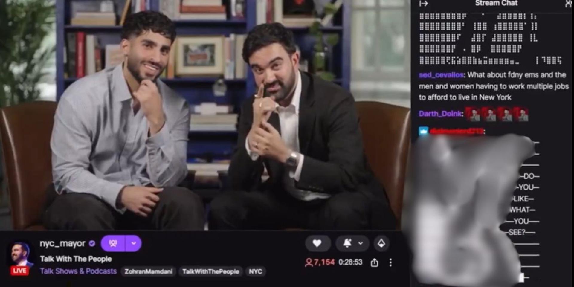 Mamdani launches Twitch stream without moderation, gets BOMBARDED with spam, sexually explicit comments