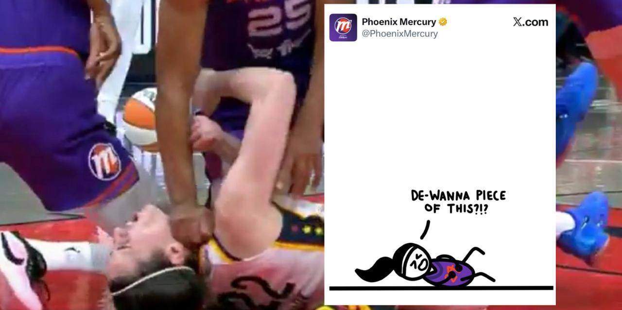 Phoenix WNBA team posts meme mocking Caitlin Clark after she gets fist to throat, deletes it after backlash