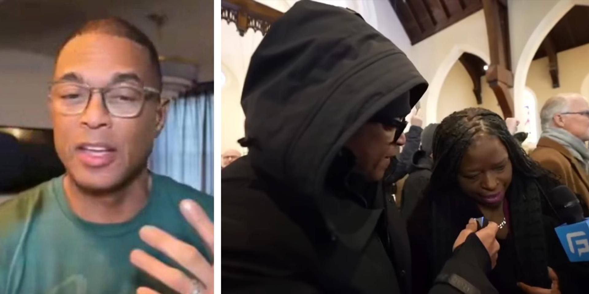 Don Lemon complains worshippers at St Paul Christian church did not think he was a journalist when he stormed in