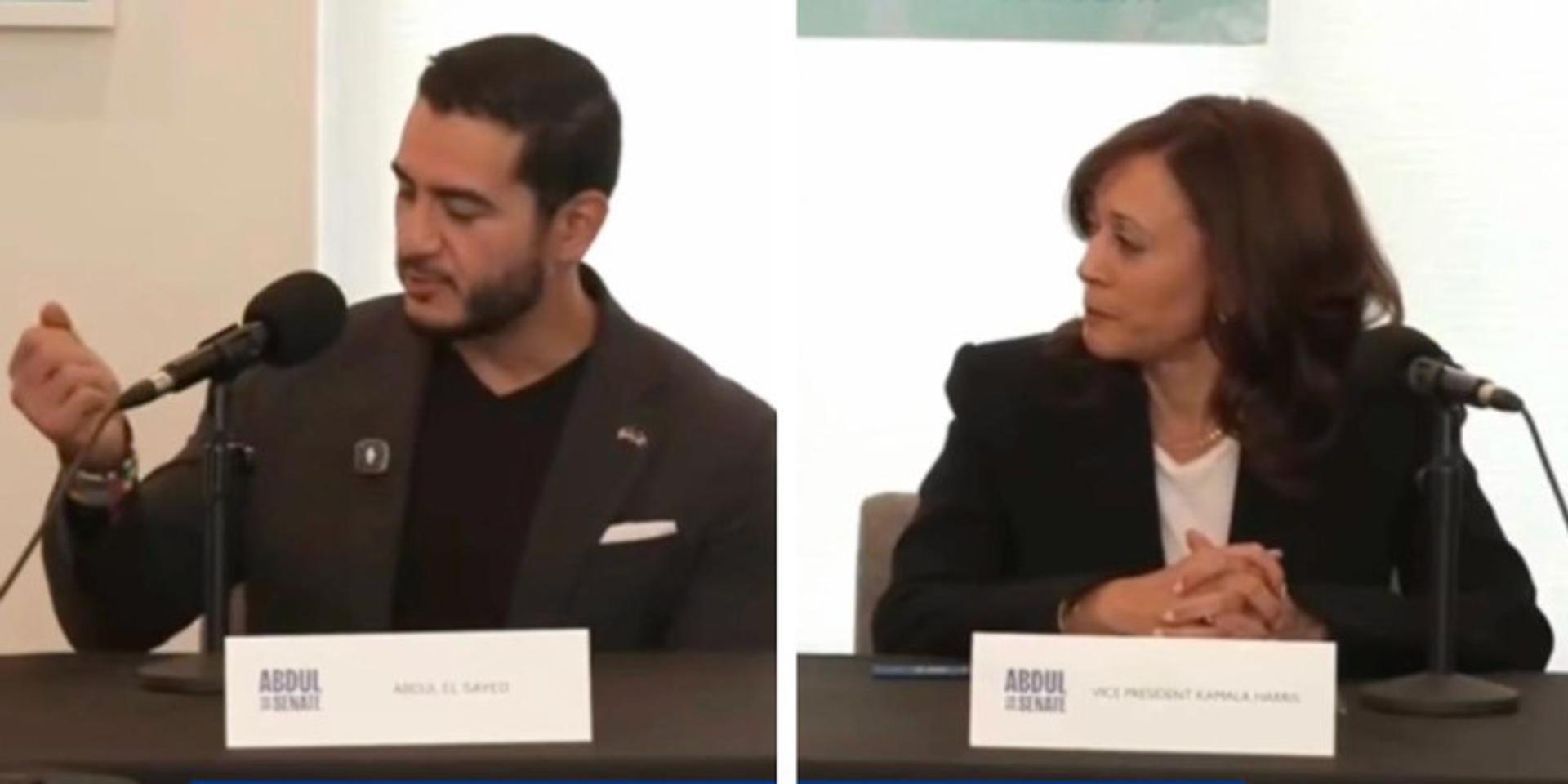 Kamala Harris claims an 'attack on DEI is an attack on maternal care' as El-Sayed shows off friendship bracelets