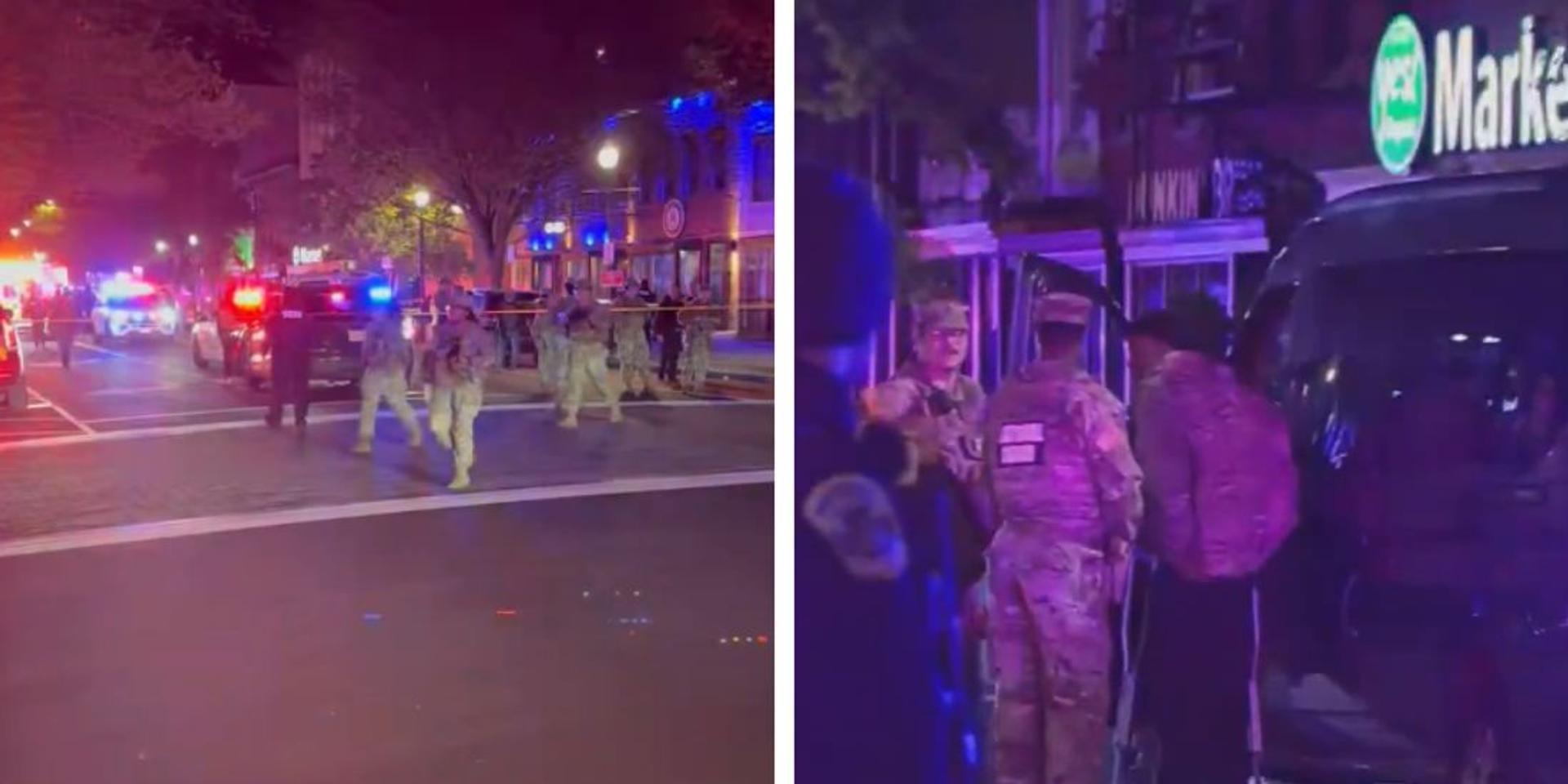 National Guardsman shot while trying to break up fight near Capitol Hill, suspect in custody