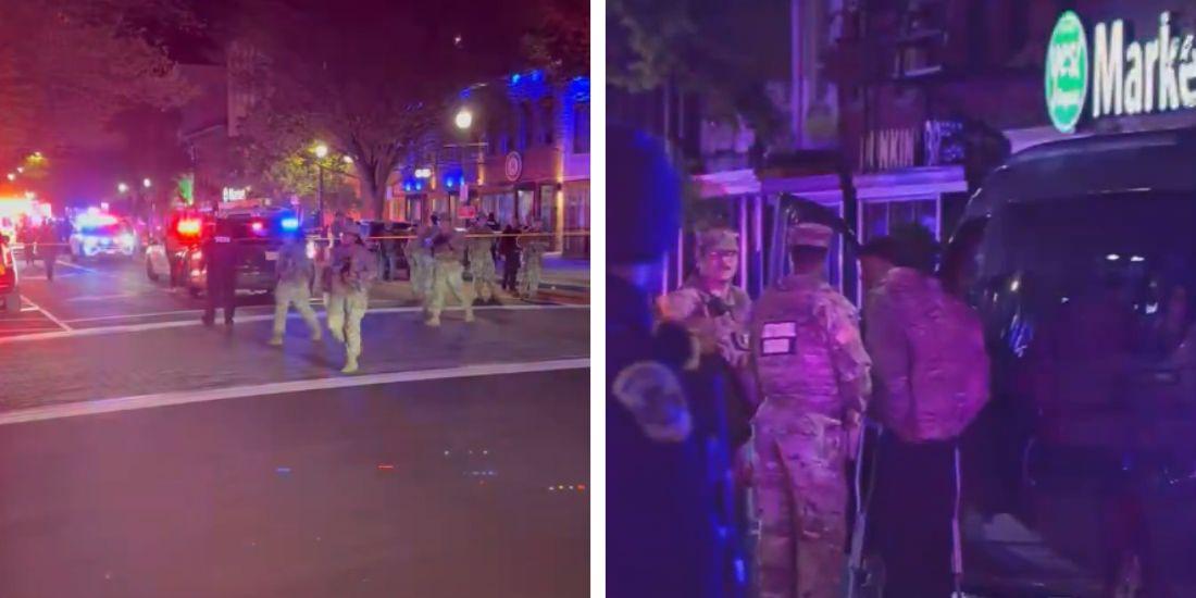 National Guardsman shot while trying to break up fight near Capitol Hill, suspect in custody