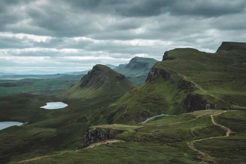 Dramatic landscape on the Isle of Skye