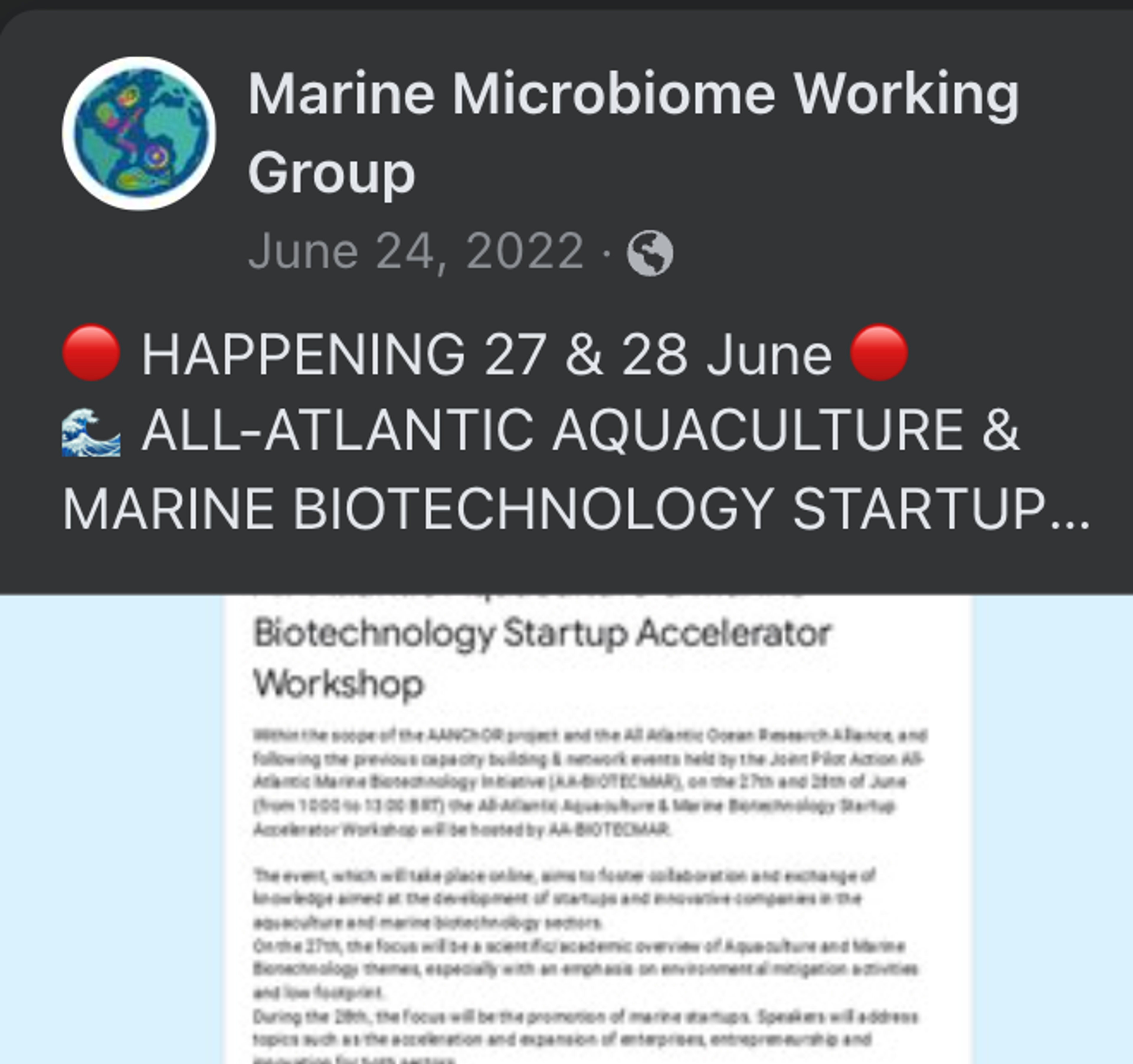 All-Atlantic Aquaculture & Marine Biotechnology Startup Accelerator Workshop