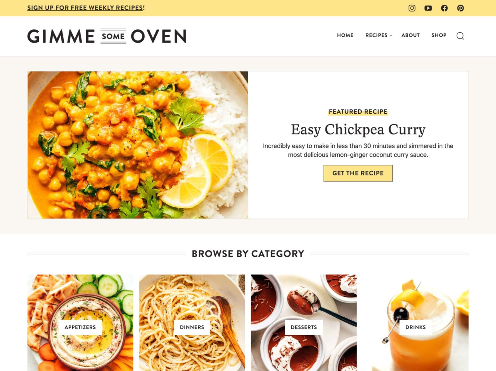 Gimme Some Oven homepage