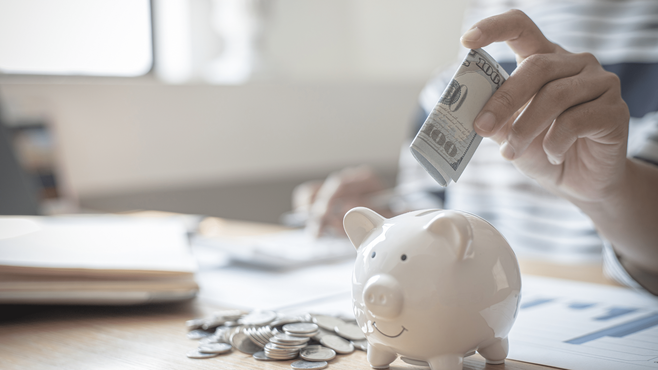 Piggy bank money saving