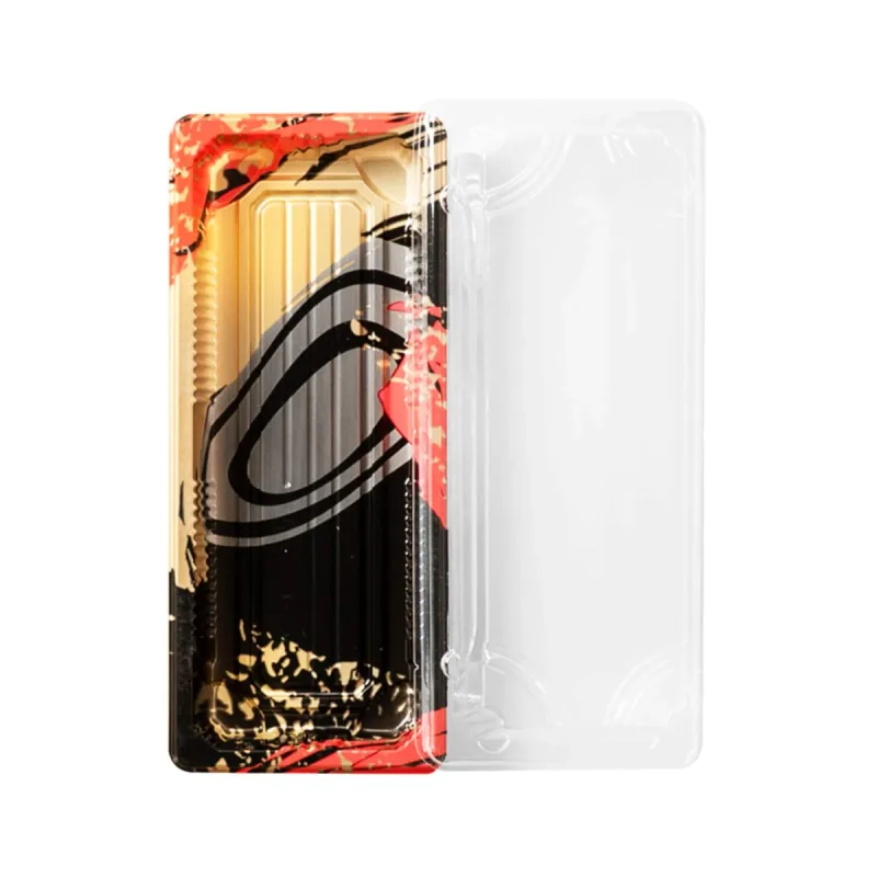 Sushi Tray T G01-1102-Red Gold